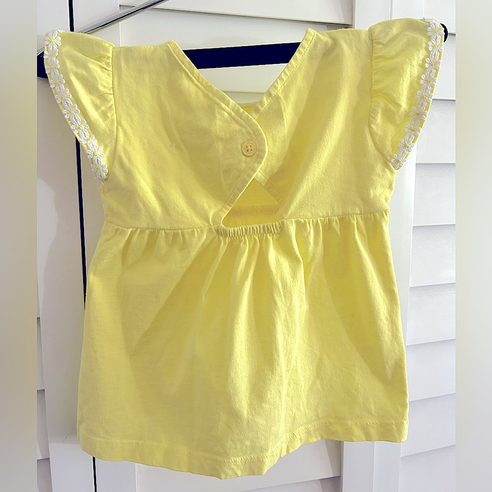 Carters Yellow Daisy Shirt & Denim Shorts Set - Picture 2 of 4